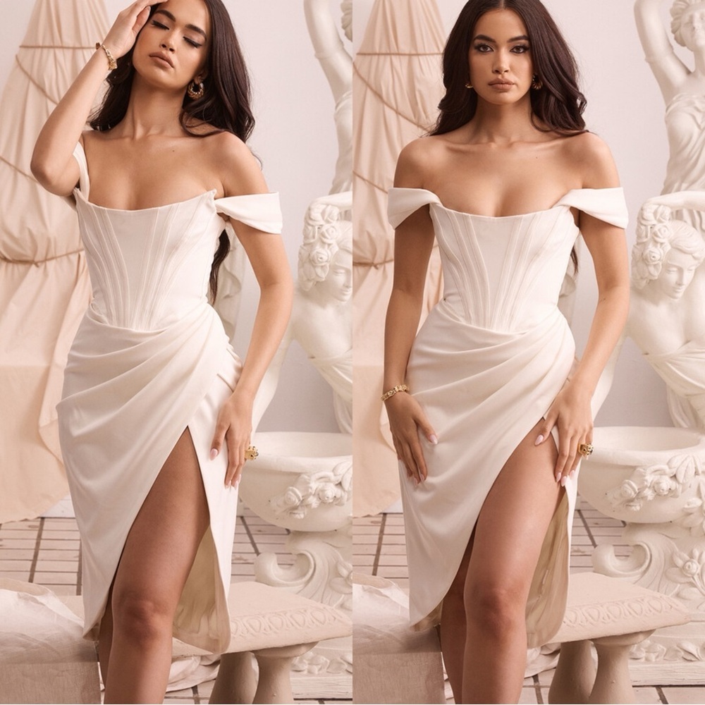 House of CB Loretta Dress in Ivory NWT